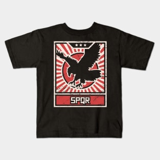 SPQR Roman Empire Eagle | Propaganda Poster Kids T-Shirt